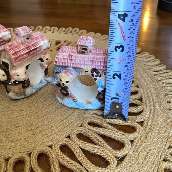 Whimsical Set of 4 Noah’s Ark Ceramic Napkin Ring Holders - Picture 7 of 9